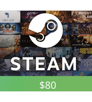Steam Wallet Card $80 TURKEY Activation Code Steam Key 